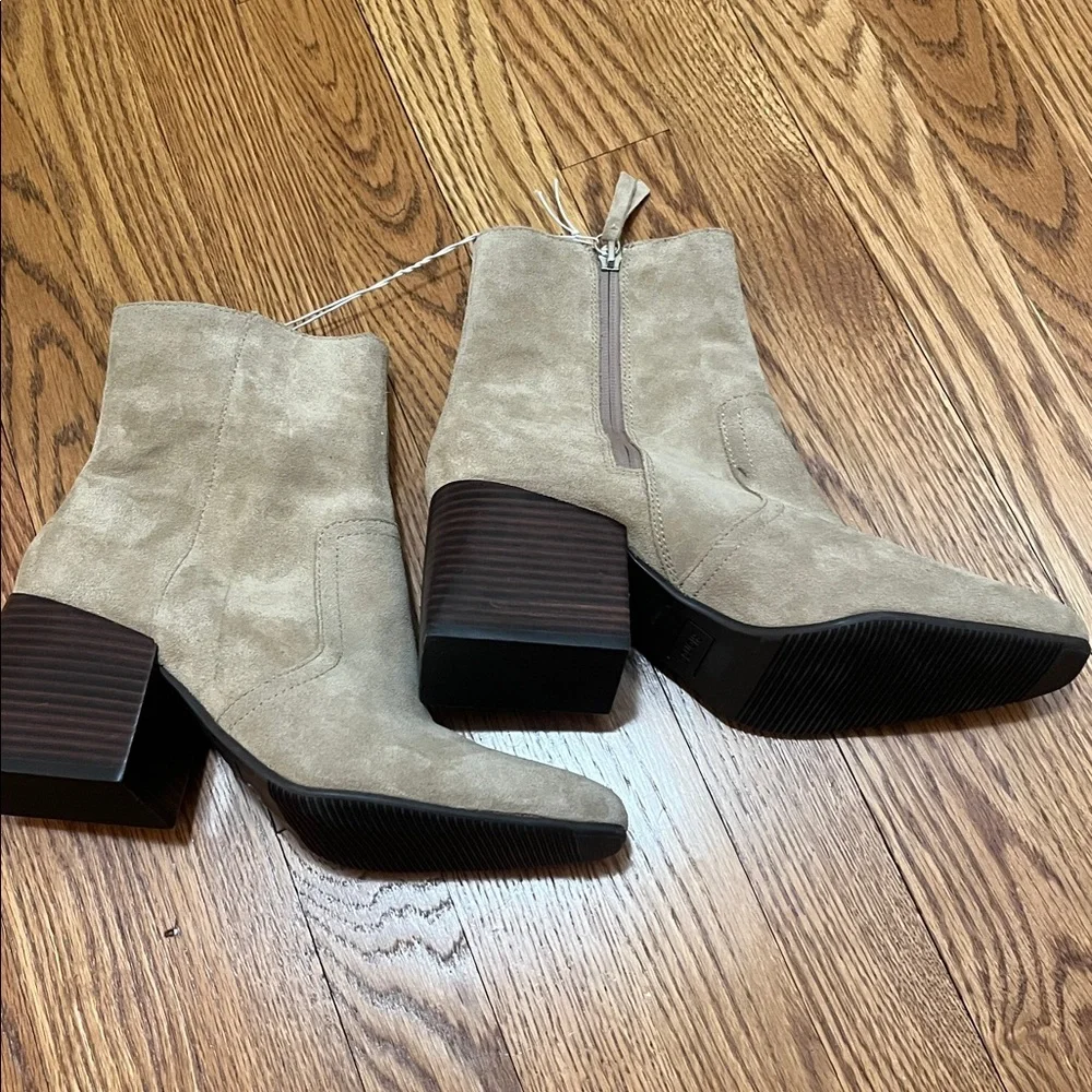 Blondo Waterproof Tan Suede Ankle Boots